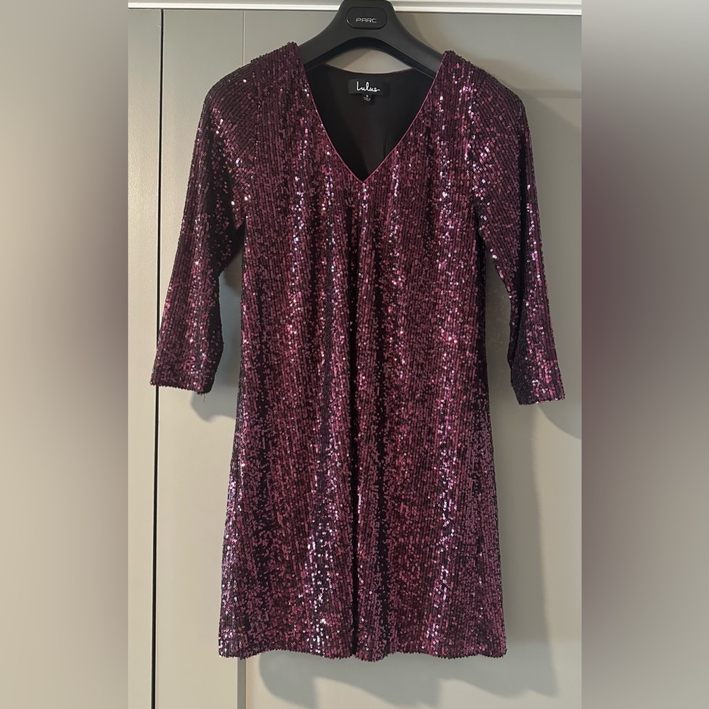 Lulus Plum Sequin Dress